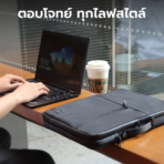 WiWU Alpha Double Layer Sleeve กระเป๋าแล็ปท็อป ซองใส่โน๊ตบุ๊ค คุณภาพดี  ผ้ากันน้ำ ซิปกันน้ำ - Image 7
